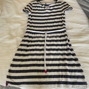 Talbots short sleeved terry cloth striped dress